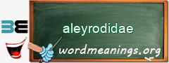 WordMeaning blackboard for aleyrodidae